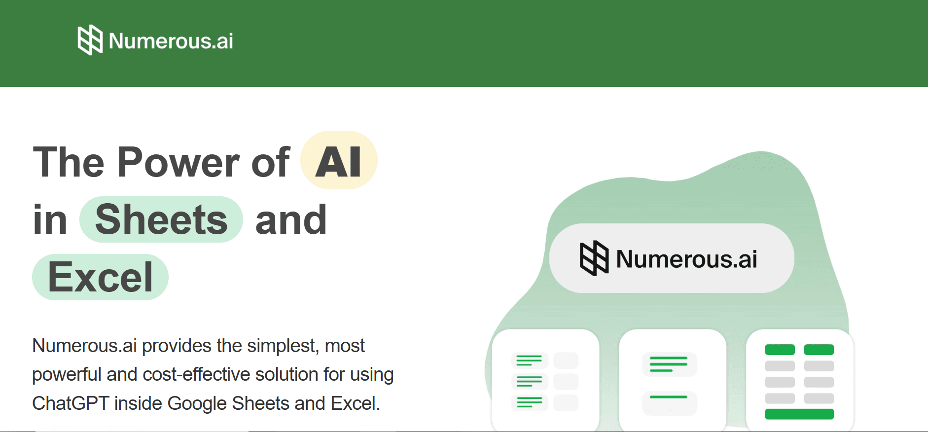 numerous - Can AI Create Excel Spreadsheets